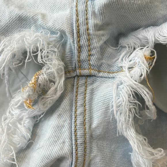 One Teaspoon FLORENCE DUKES LOW WAIST MINI DENIM SHORTS, size 28 - Picture 7 of 15